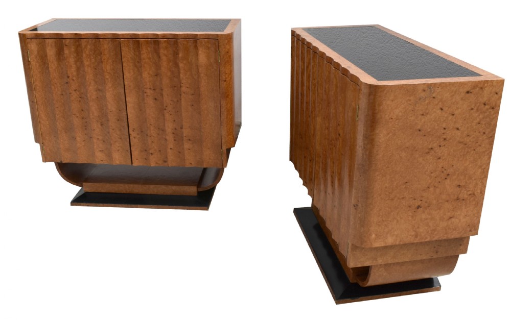 Art Deco Matching Pair Of U Base Console Tables, c1930 View IV