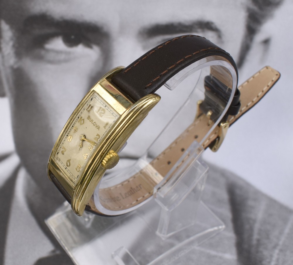 Art Deco Streamline 10k GF ,c1936, Gents Watch, Bulova, Fully Serviced.  View IV