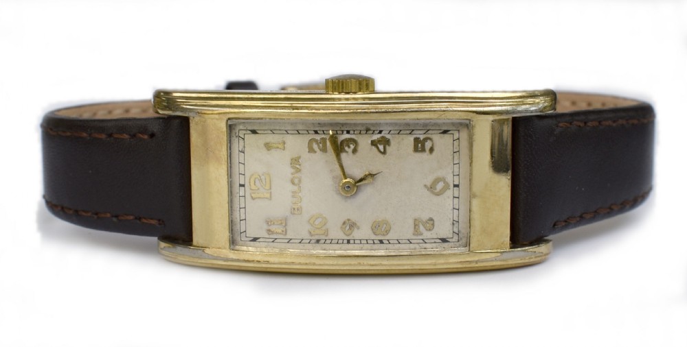 Art Deco Streamline 10k GF ,c1936, Gents Watch, Bulova, Fully Serviced.  View VII