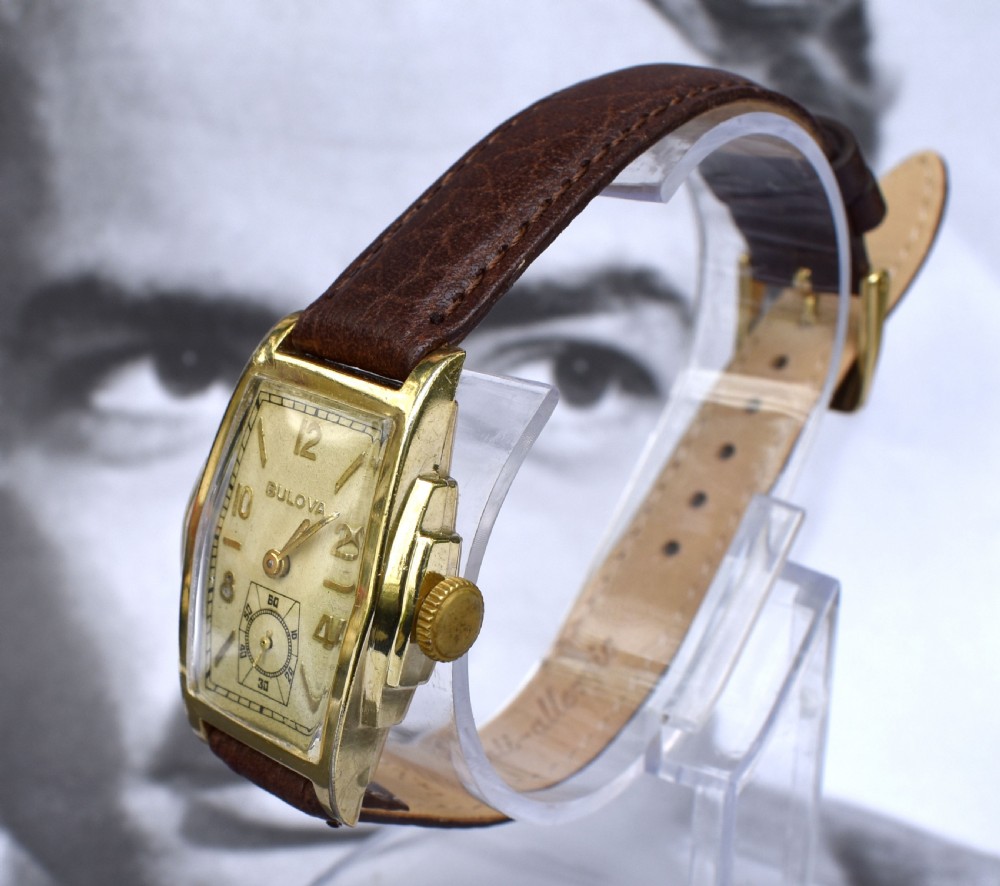 Art Deco, c1937, Bulova American Clipper Gents Wristwatch, Newly Serviced View VII