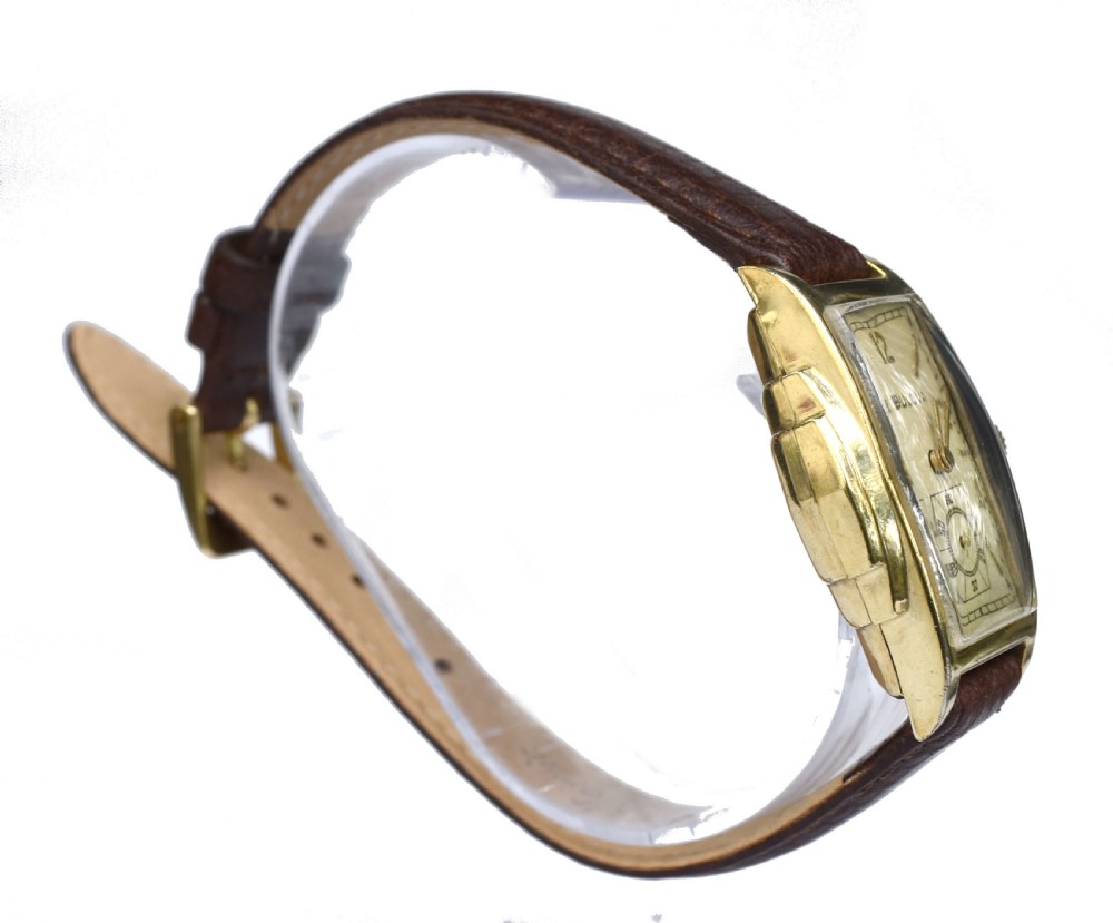 Art Deco, c1937, Bulova American Clipper Gents Wristwatch, Newly Serviced View X