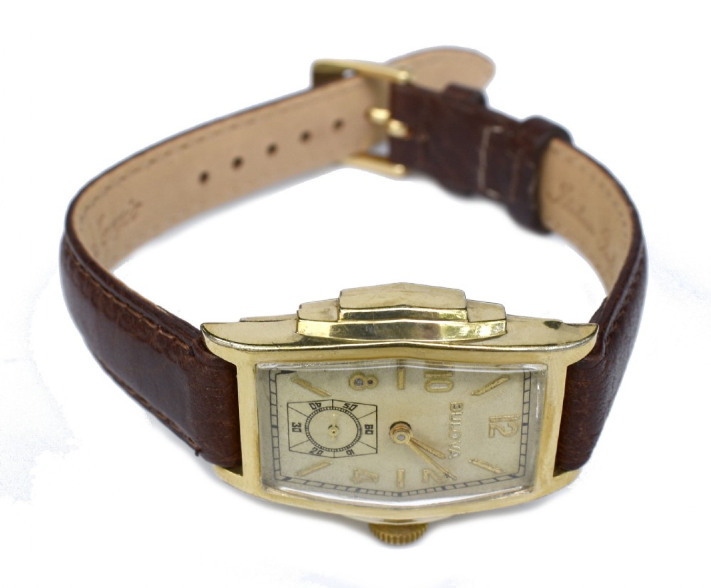 Art Deco, c1937, Bulova American Clipper Gents Wristwatch, Newly Serviced View XIII