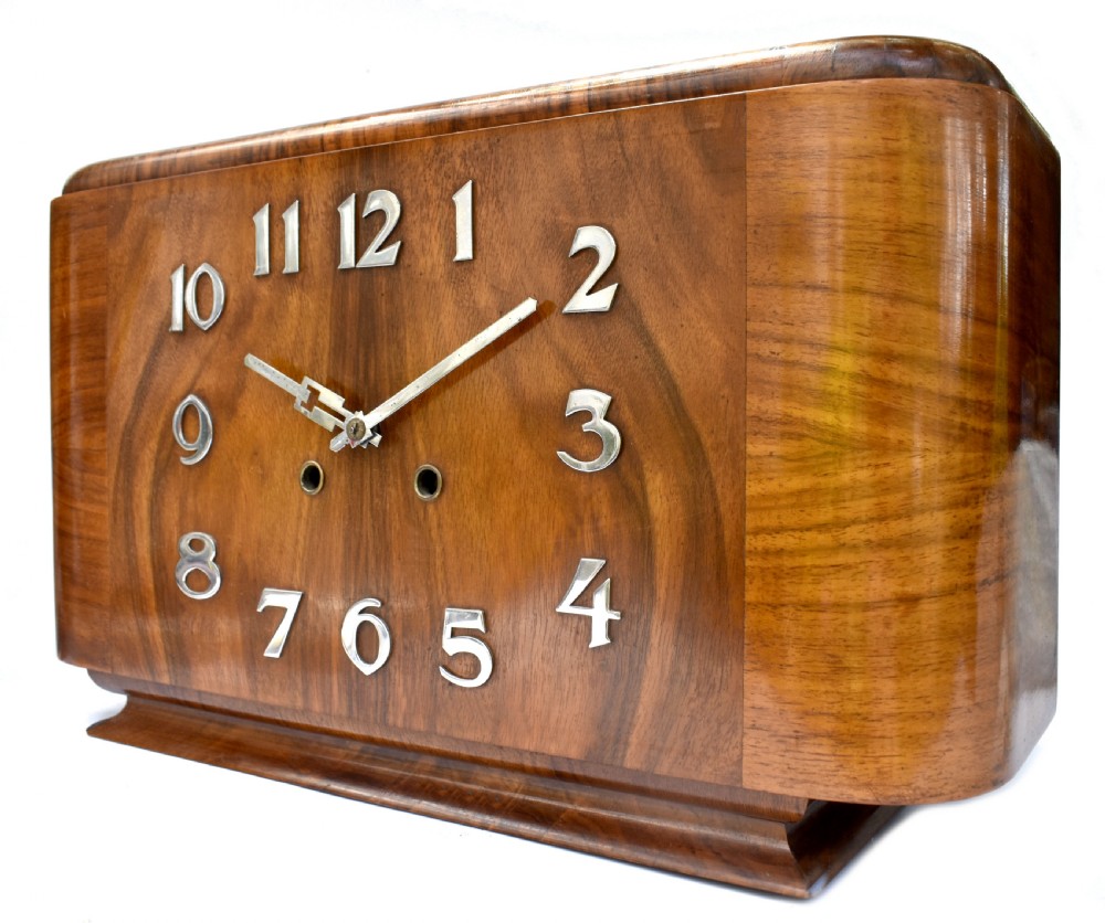 Art Deco Very Large Mantle Clock, German, c1930 View II