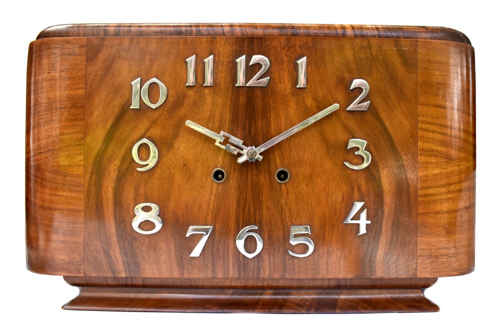 Art Deco Very Large Mantle Clock, German, c1930 View VII