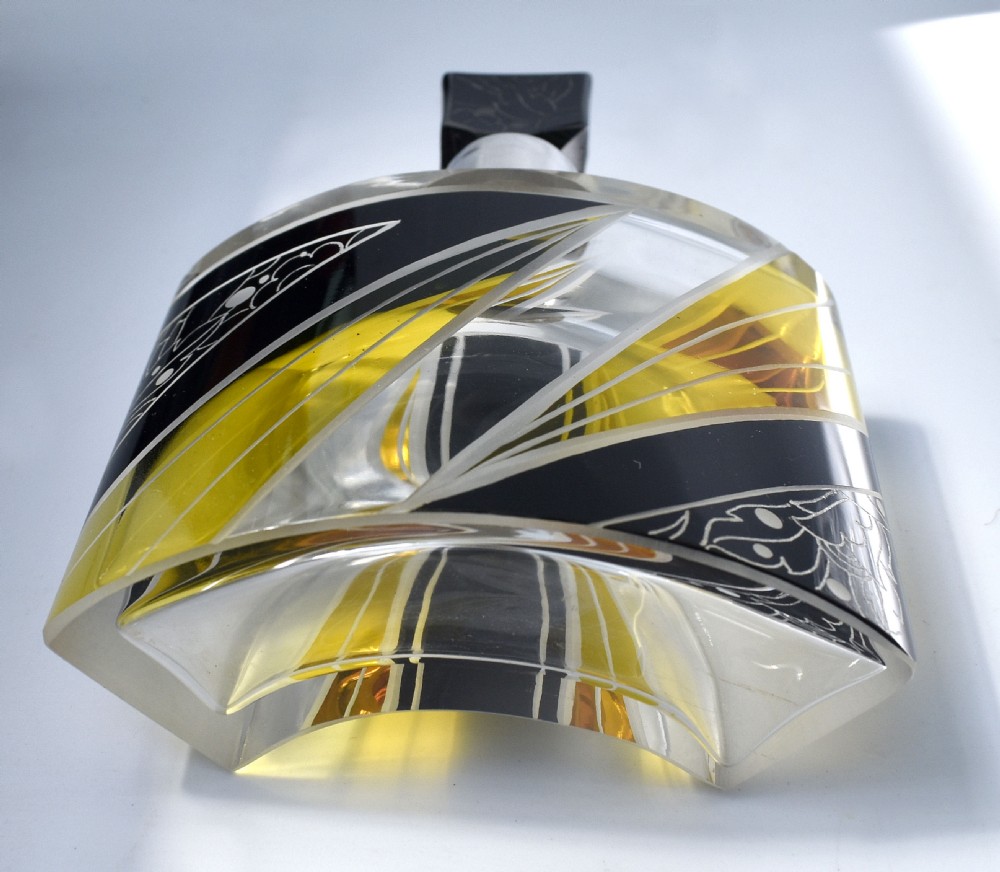 Art Deco Ladies Silver & Enamel Perfume Bottle, c1930 View IV