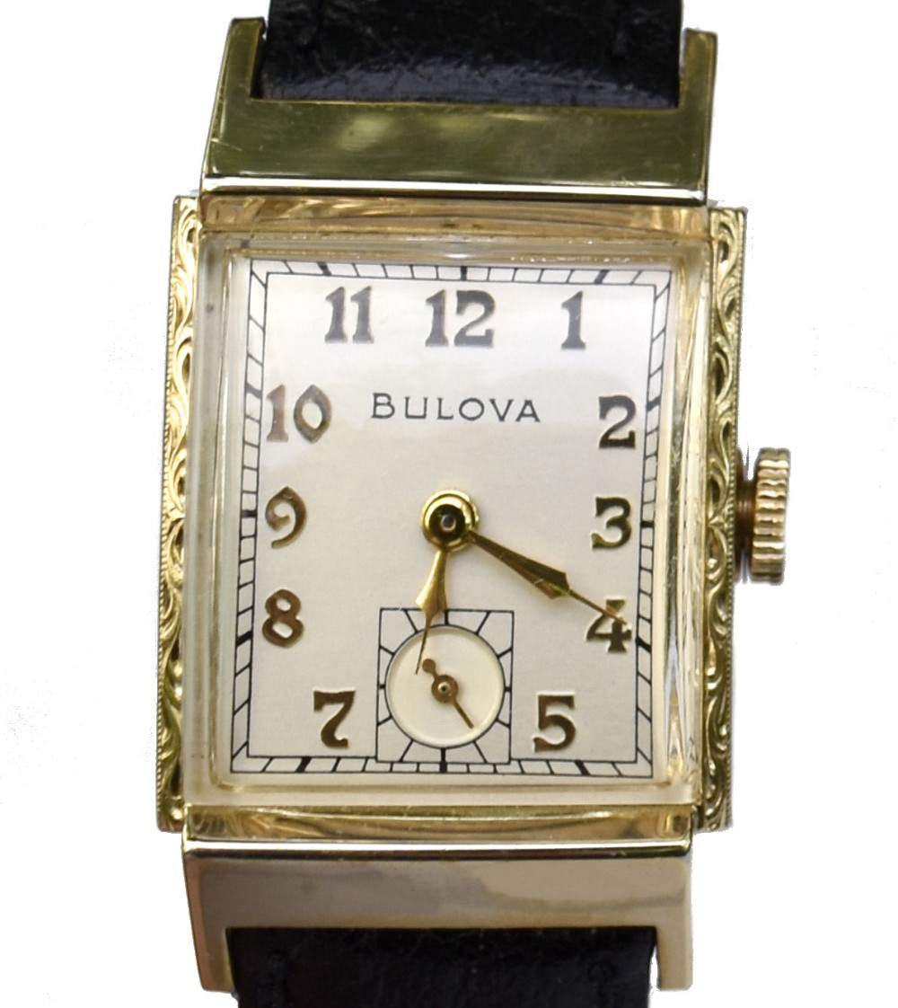 Art Deco Gents 10k Rolled Gold Wristwatch, c1949, Fully Serviced