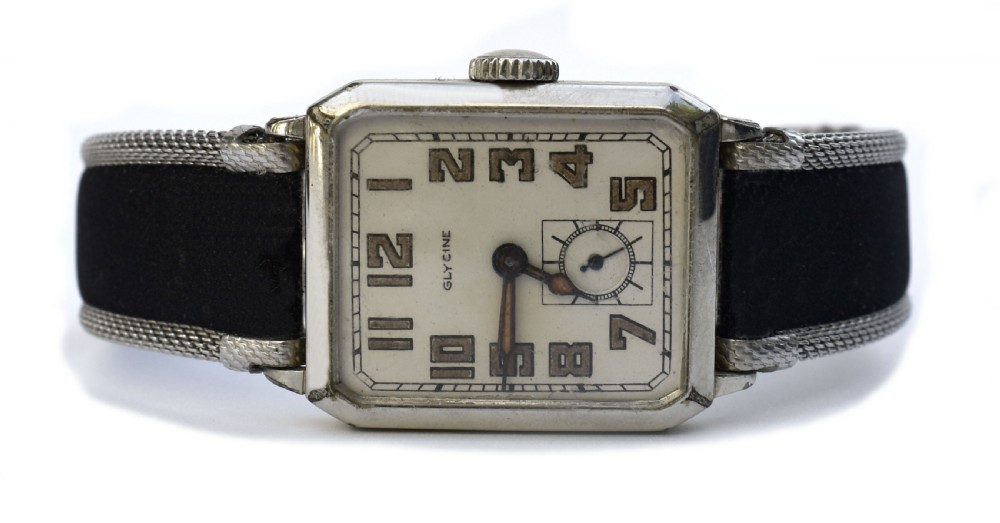 Art Deco Gentleman's 14k White Gold Wrist Watch, c1930 View IV