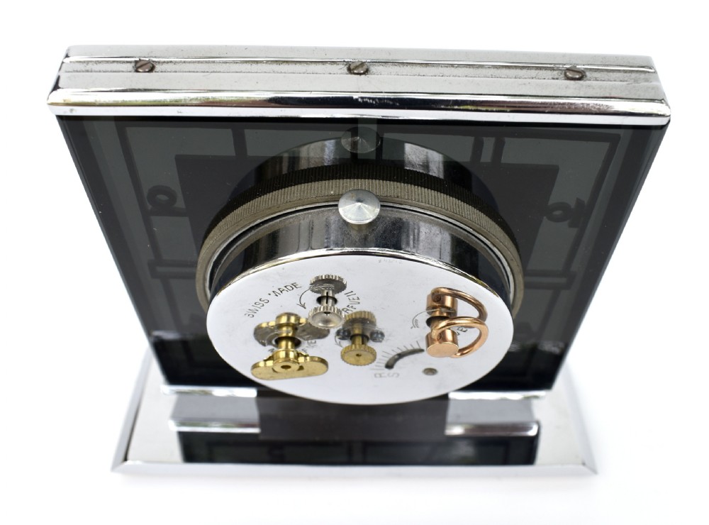 Art Deco Chrome Looping 8 Day Mantel Clock, 1930 View IV