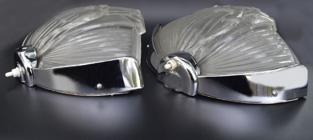 Art Deco Pair of Nude Female Wall Lights, c1930 View V