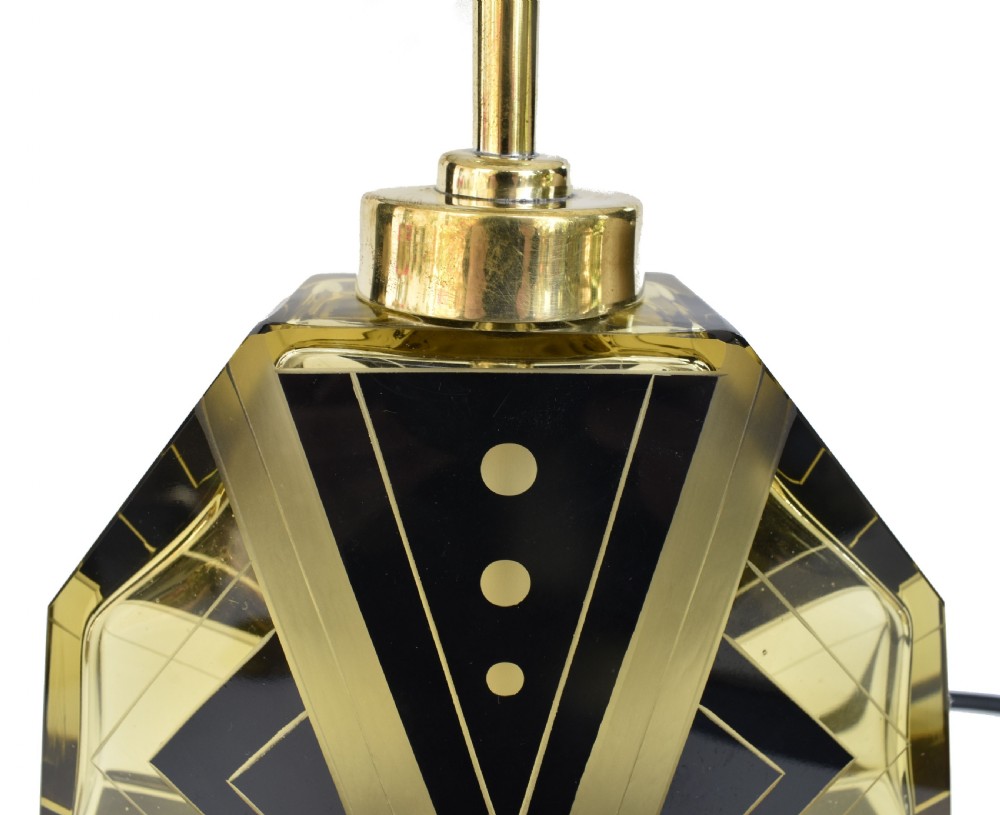 Art Deco Iconic Glass Table Lamp By Karl Palda, c1930 View VI