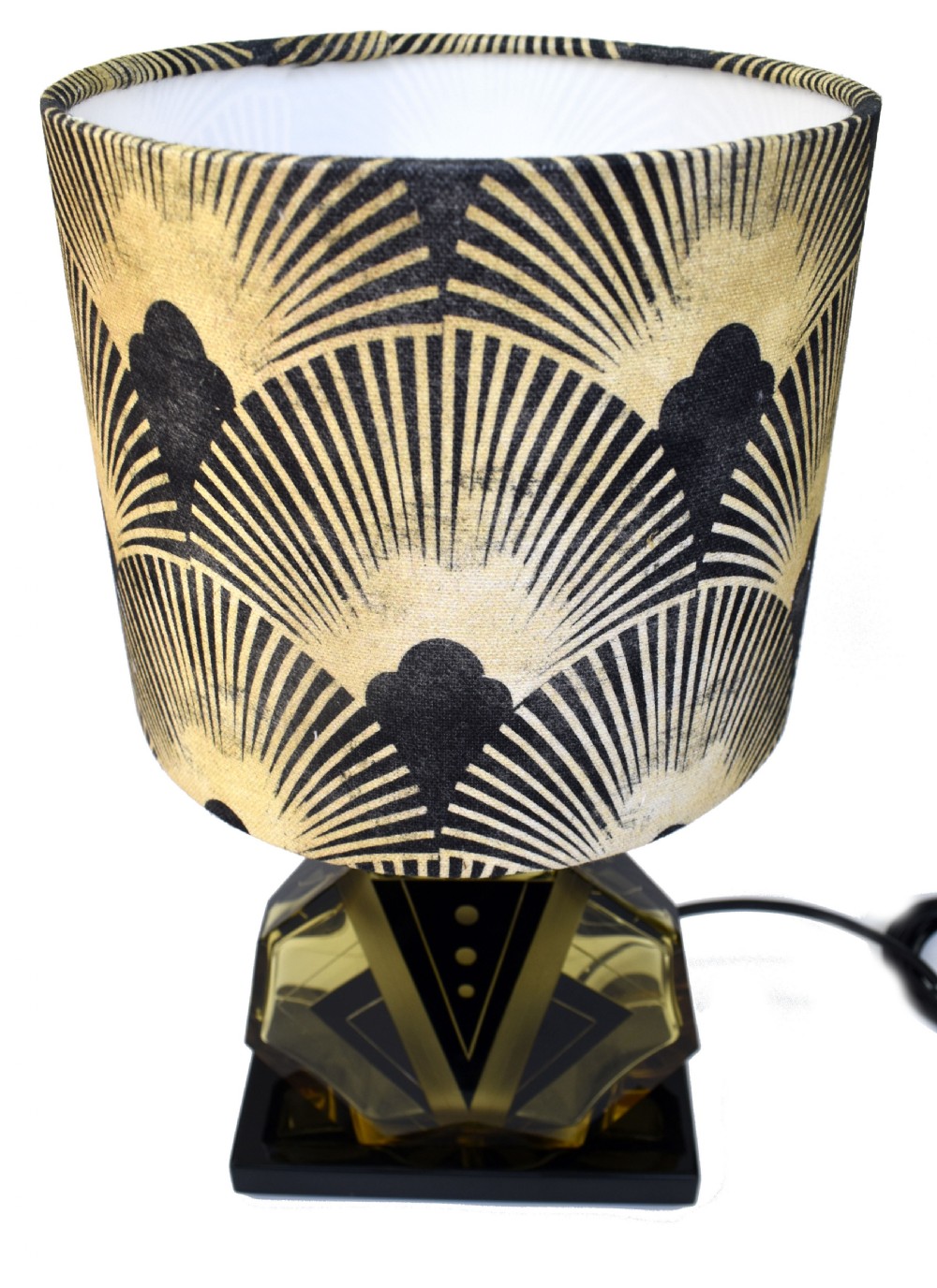 Art Deco Iconic Glass Table Lamp By Karl Palda, c1930 View VIII