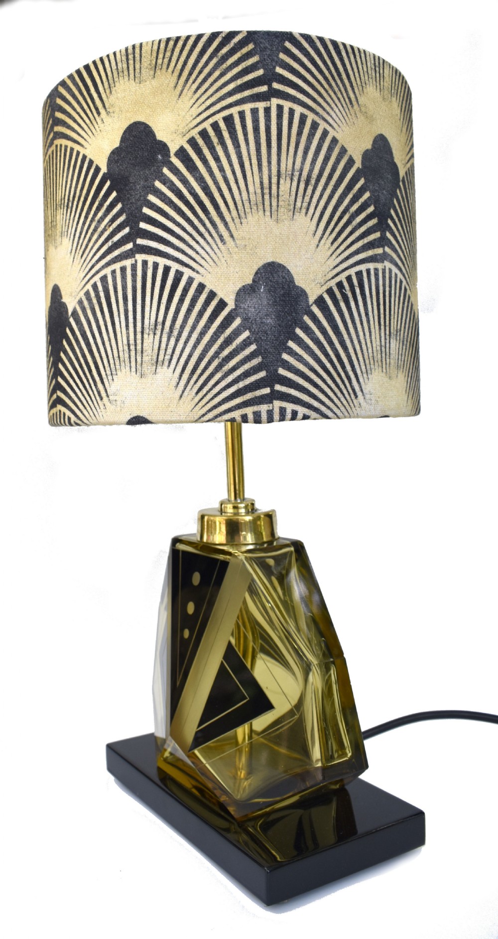 Art Deco Iconic Glass Table Lamp By Karl Palda, c1930 View IX