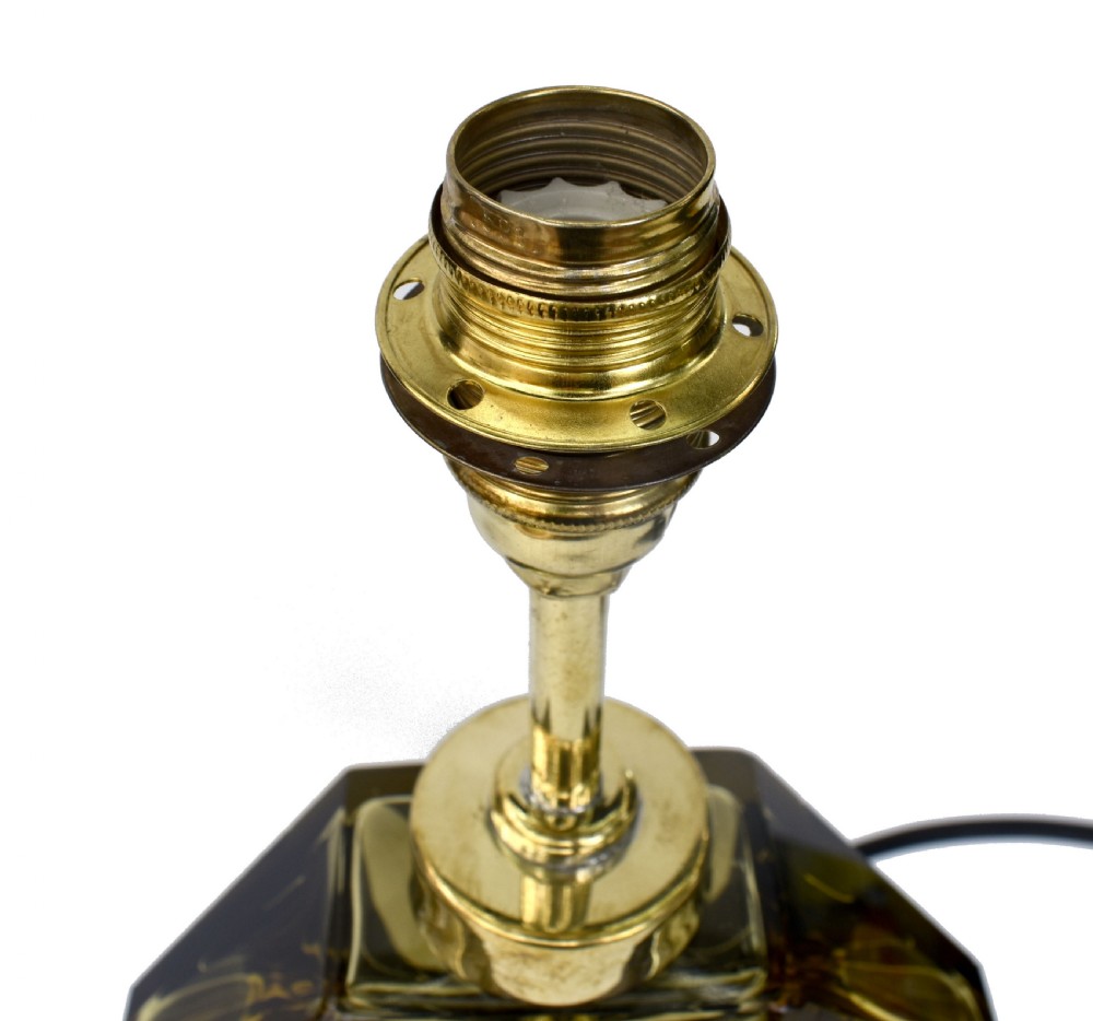 Art Deco Iconic Glass Table Lamp By Karl Palda, c1930 View X