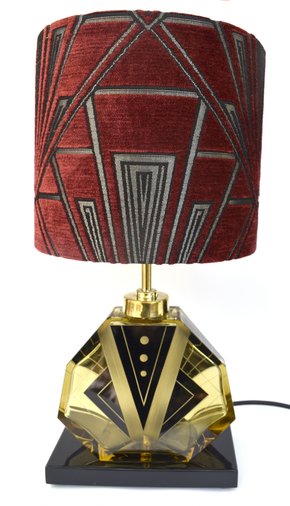 Art Deco Iconic Glass Table Lamp By Karl Palda, c1930 View XI