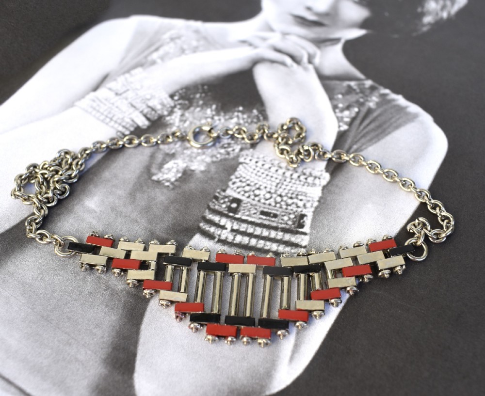 Art Deco 1930's Necklace by Jakob Bengel, Germany View III