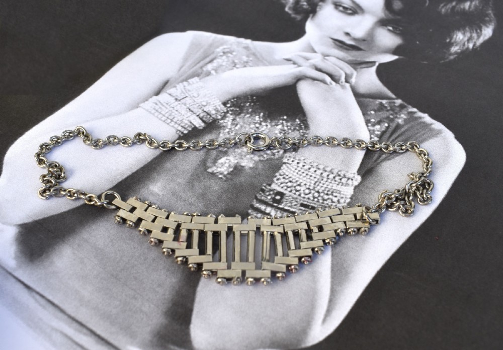 Art Deco 1930's Necklace by Jakob Bengel, Germany View V