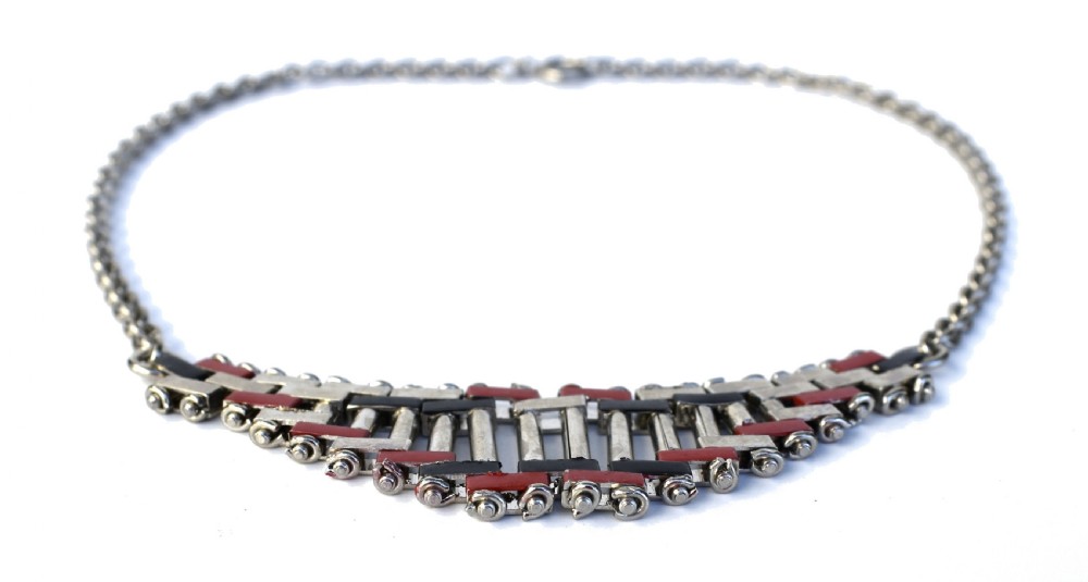 Art Deco 1930's Necklace by Jakob Bengel, Germany View VI