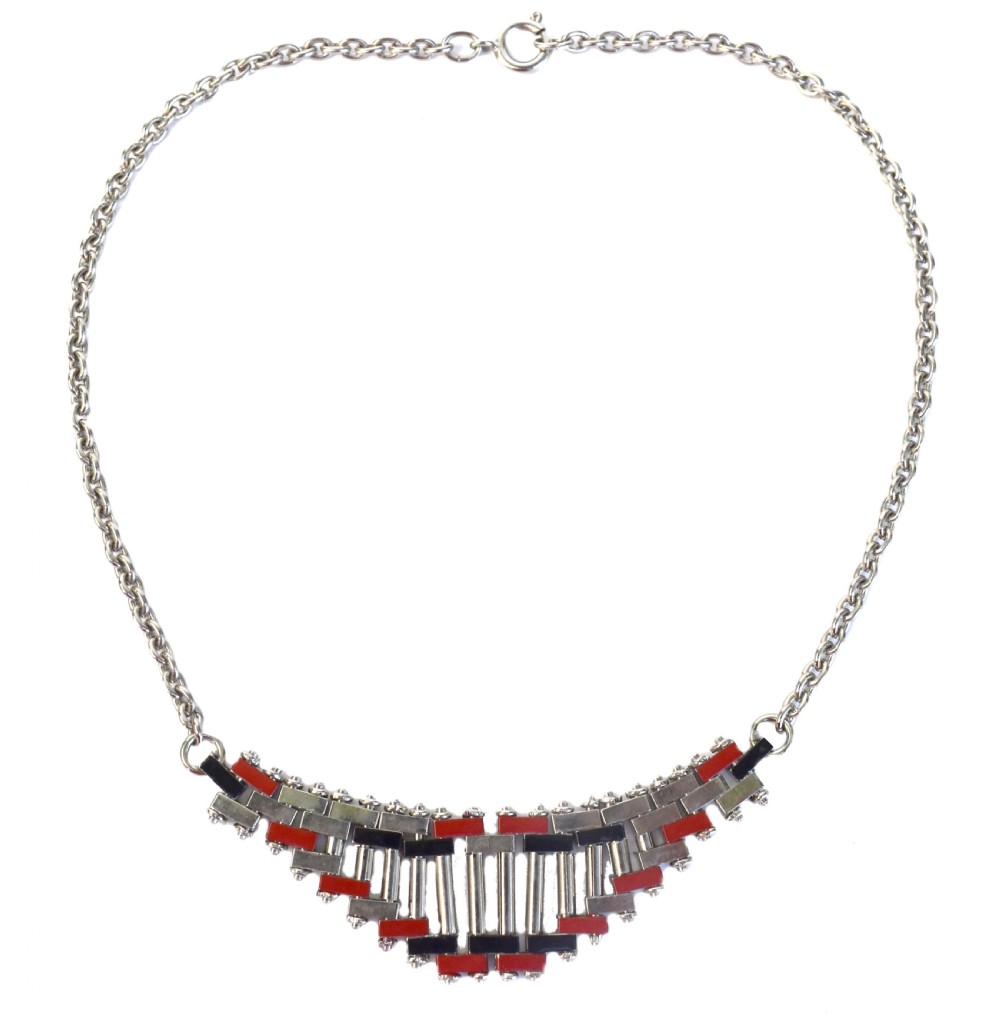 Art Deco 1930's Necklace by Jakob Bengel, Germany View VII