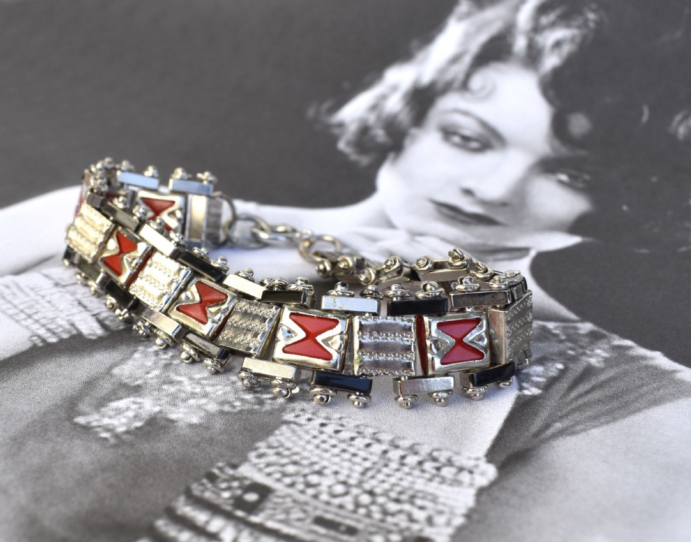 Art Deco 1930's Bracelet by Jakob Bengel, Germany View VII
