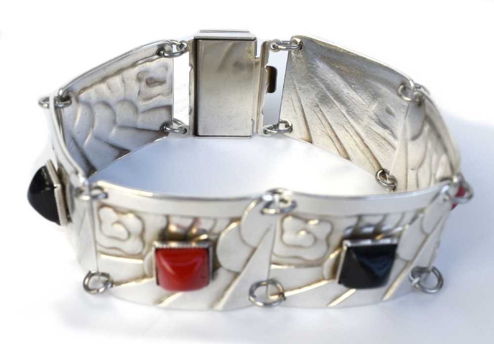 Art Deco Geometric Modernist Ladies Panel Bracelet View II