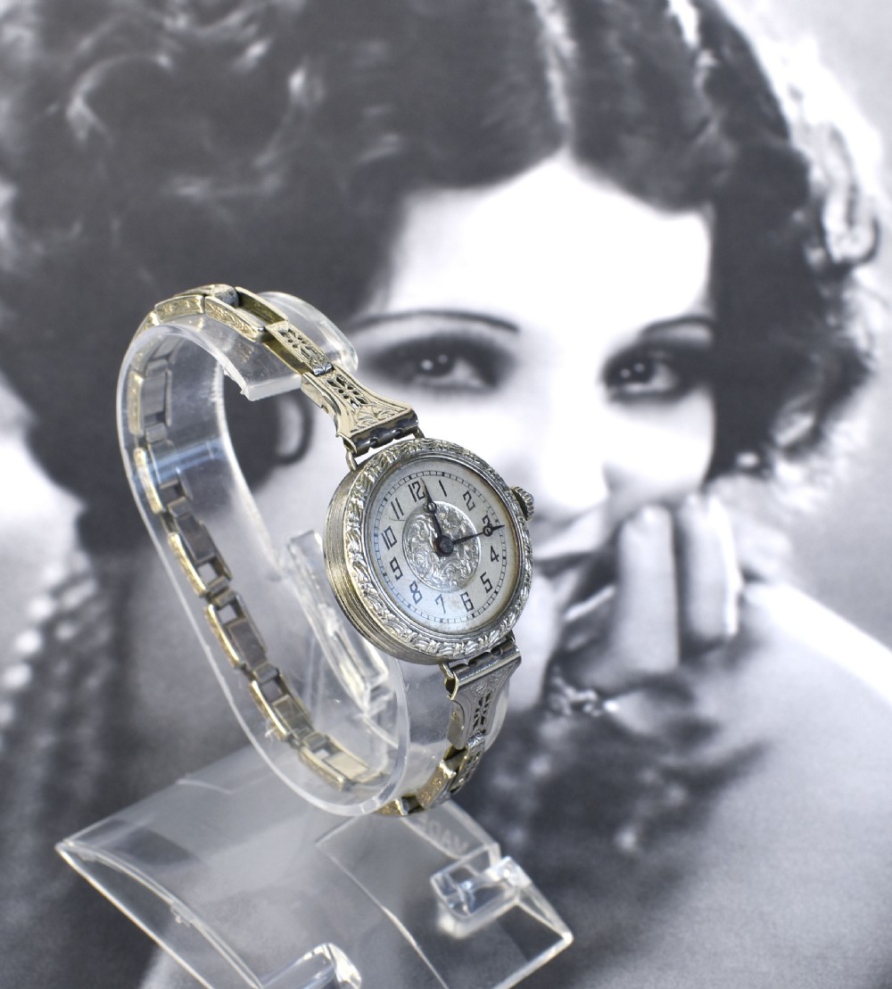 Art Deco Ladies Manual Watch By Swiss Watchmakers Erima, c1930 View IX