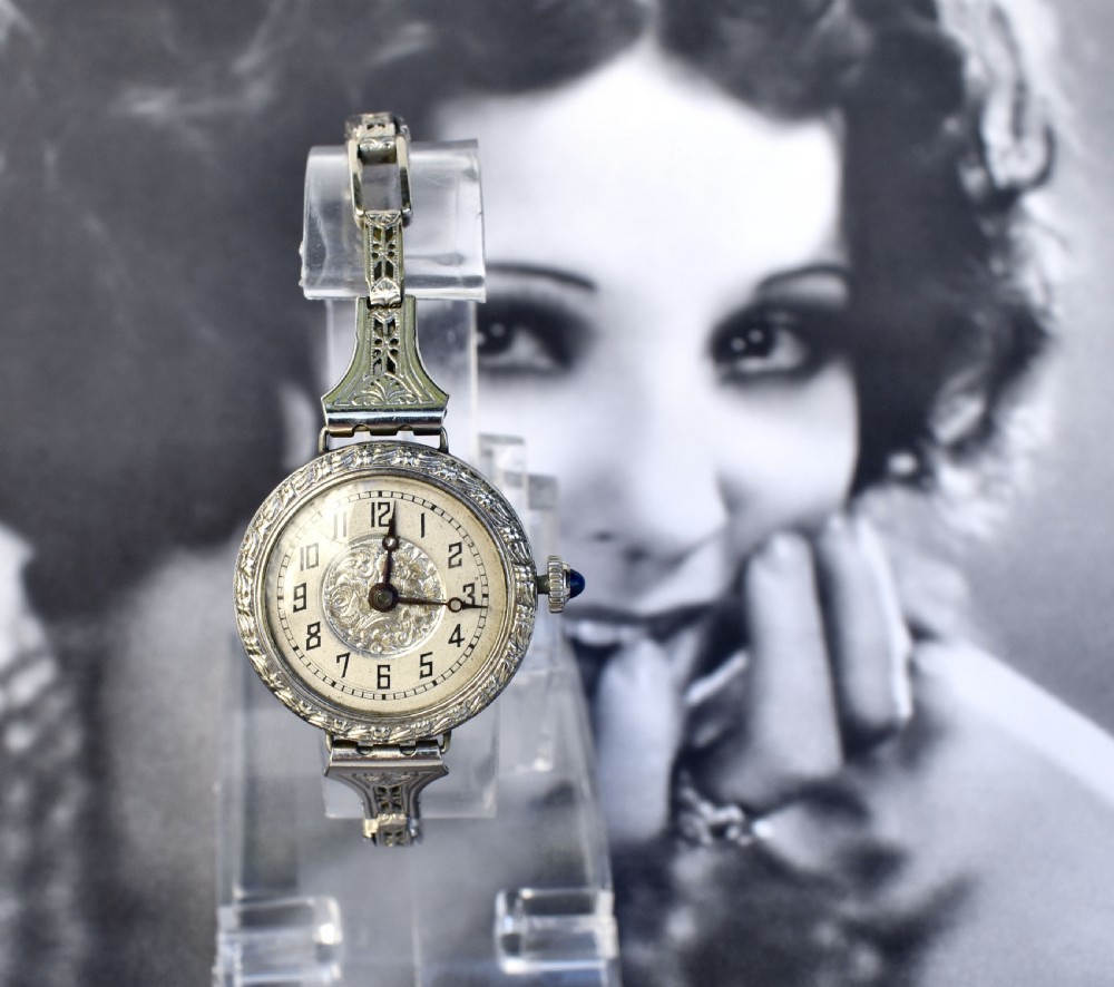 Art Deco Ladies Manual Watch By Swiss Watchmakers Erima, c1930 View X