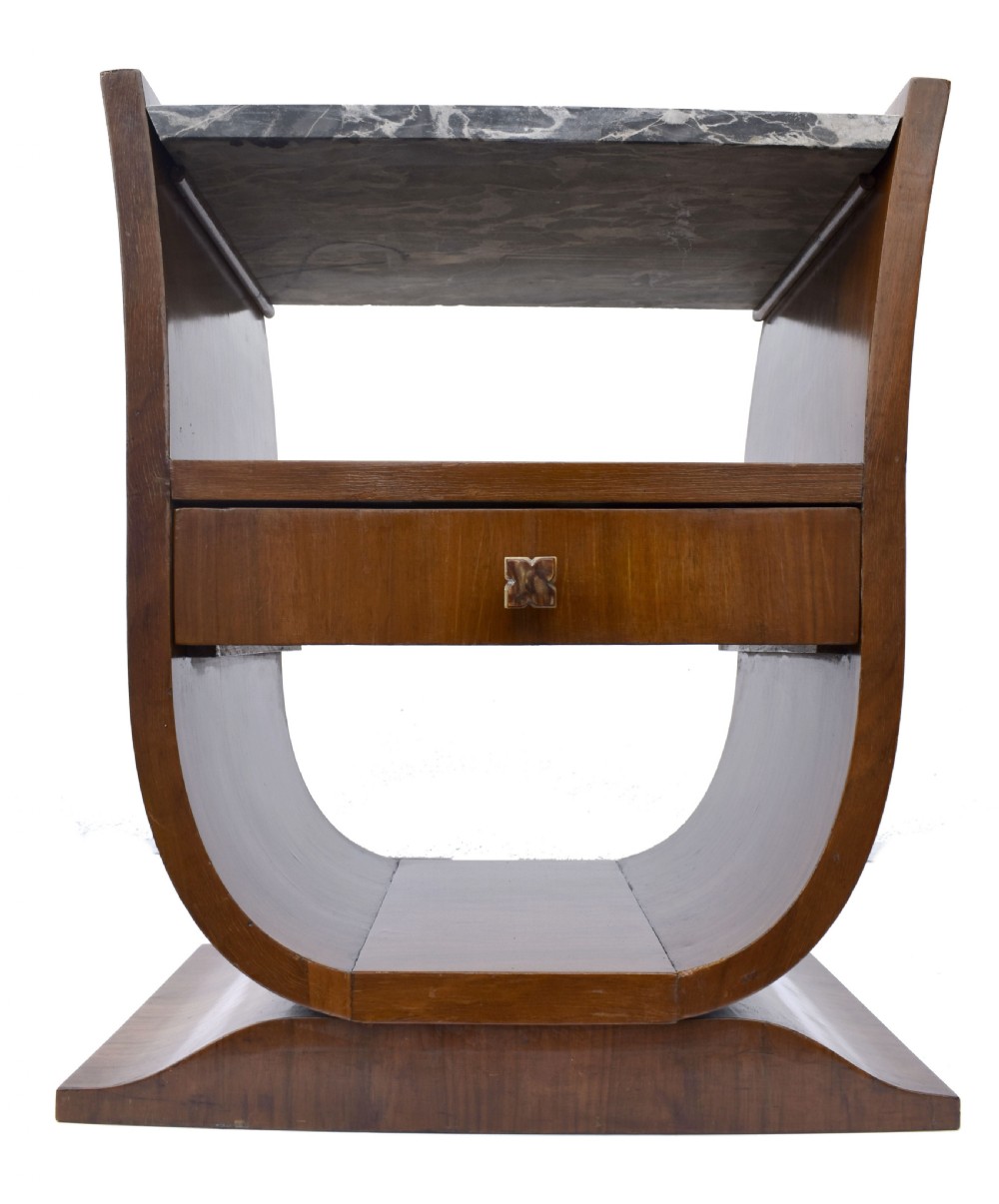 Art Deco U Base Occasional Side Table, French, c1930 View VII