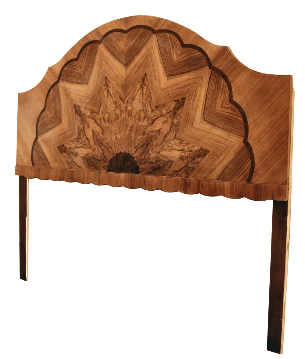 Art Deco Double Bed 'Sunburst' Headboard, c1930 View III