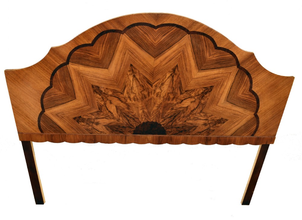 Art Deco Double Bed 'Sunburst' Headboard, c1930 View V