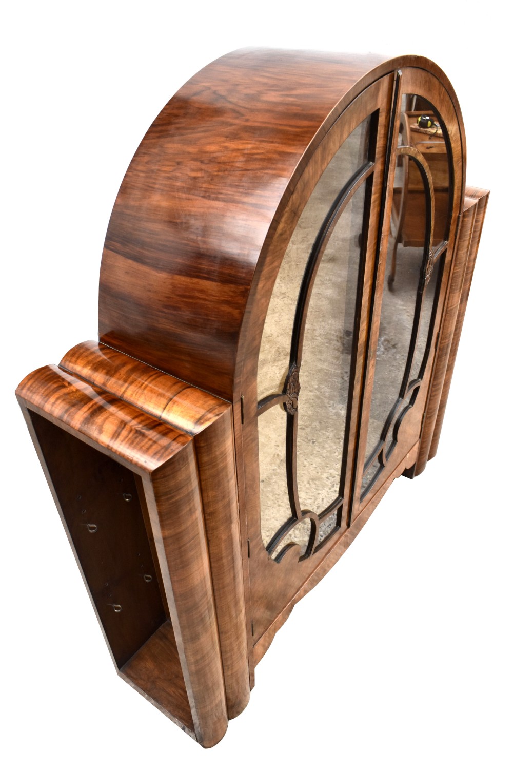 Art Deco Walnut Display Cabinet, c1930 View III