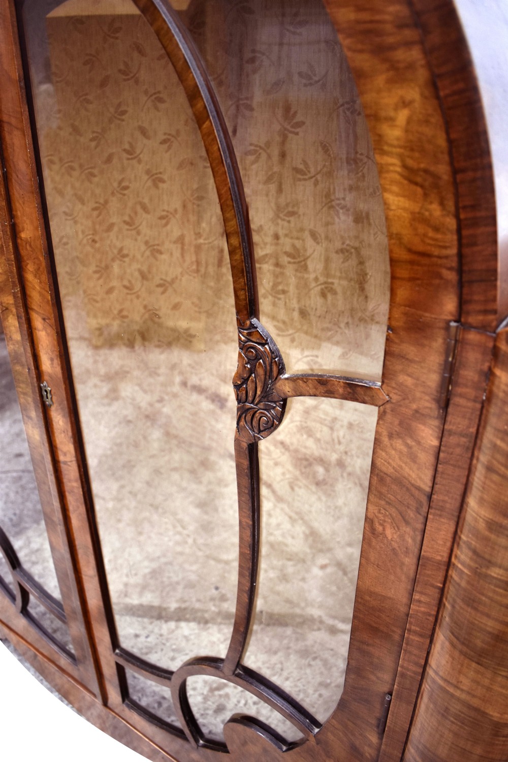 Art Deco Walnut Display Cabinet, c1930 View V