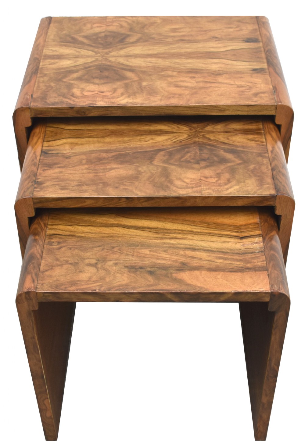 Art Deco H & L Epstein Set of Three Nest of Tables, c1930s  View II