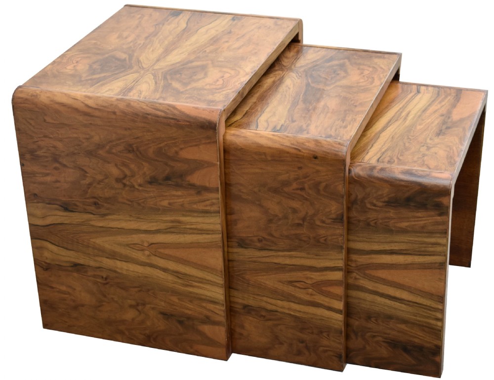 Art Deco H & L Epstein Set of Three Nest of Tables, c1930s  View III