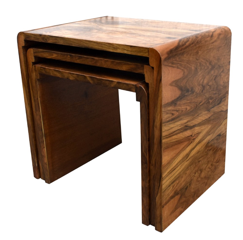 Art Deco H & L Epstein Set of Three Nest of Tables, c1930s  View VI