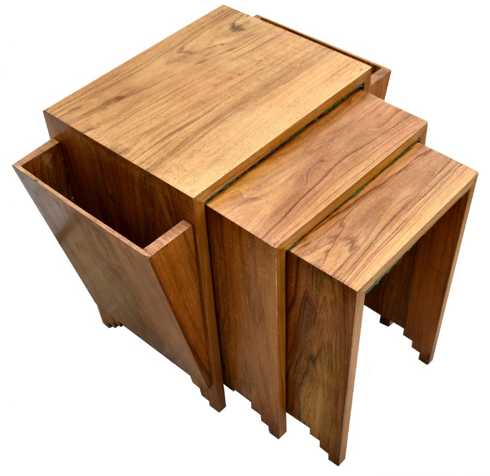 Art Deco Skyscraper Nest Of Three Tables , c1930 View III