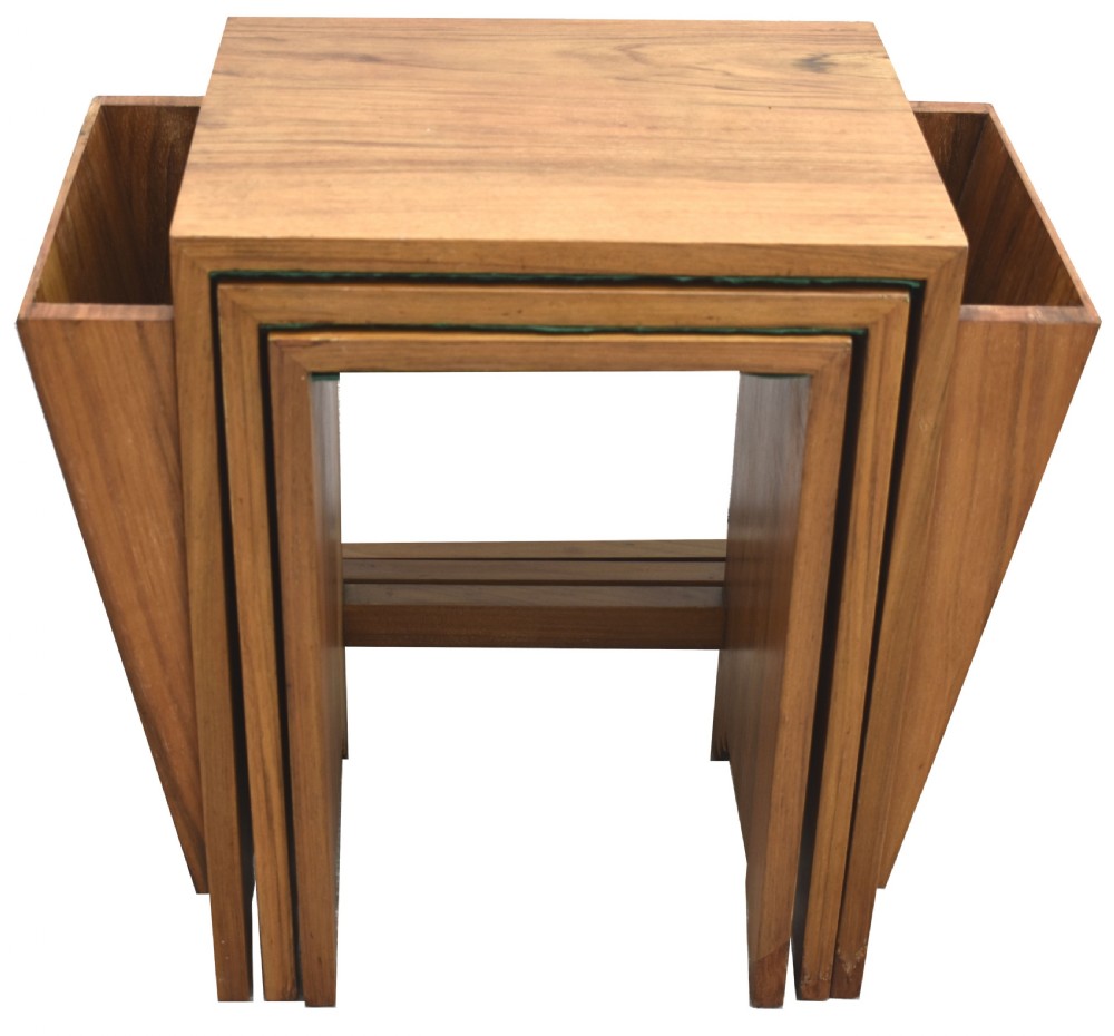Art Deco Skyscraper Nest Of Three Tables , c1930 View VII
