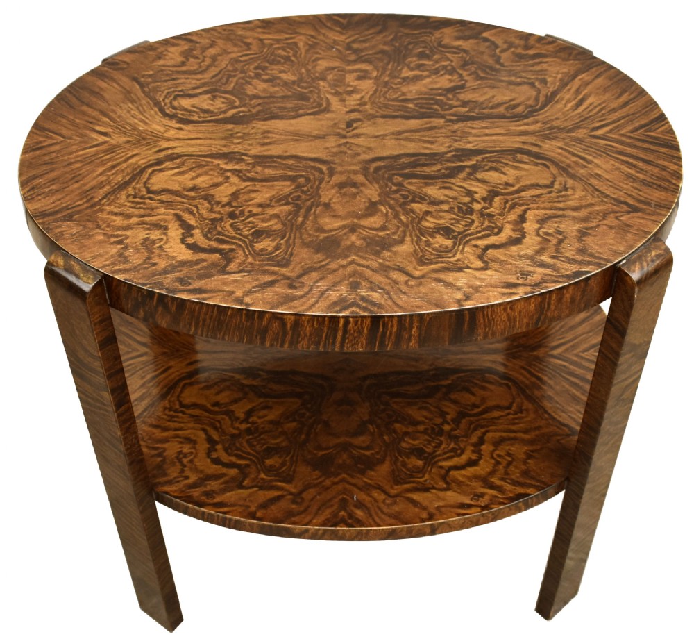 Art Deco Two Tier Oval Occasional Table, c1930