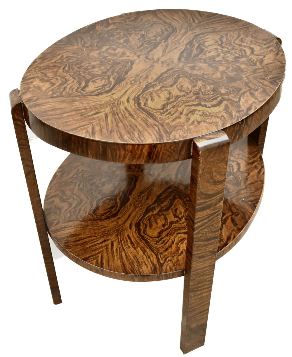 Art Deco Two Tier Oval Occasional Table, c1930 View VI