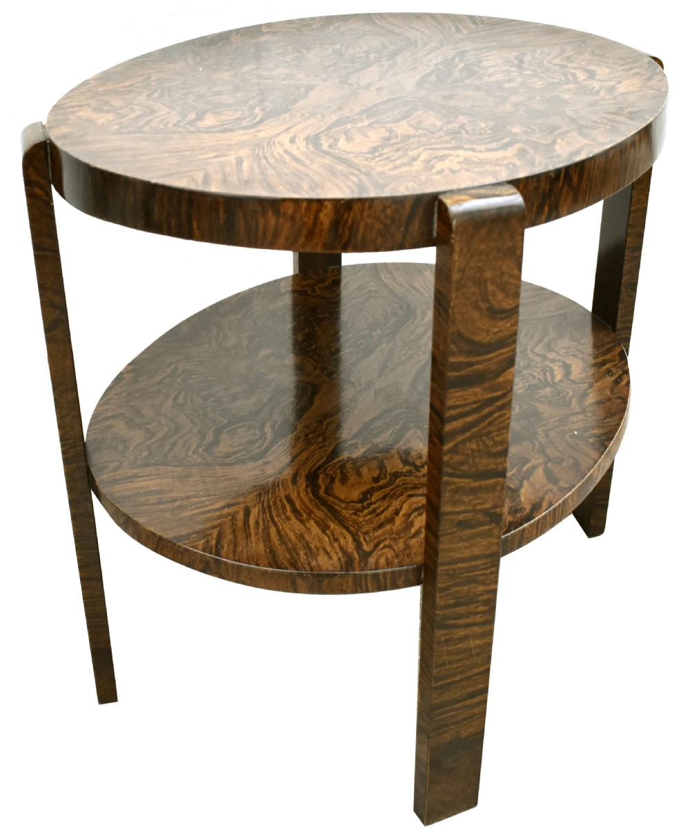 Art Deco Two Tier Oval Occasional Table, c1930 View IX