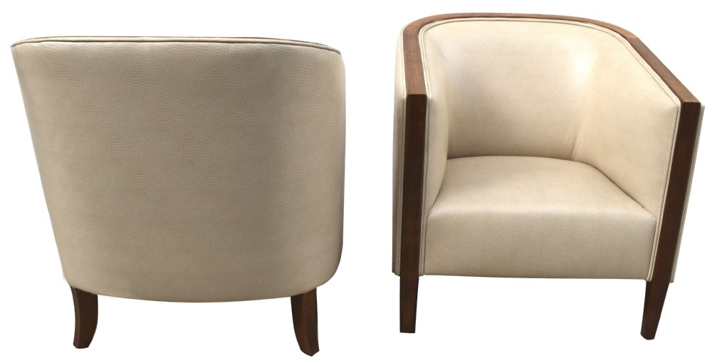 Art Deco Matching Pair of Leather Club Arm Chairs, c1930 View VI