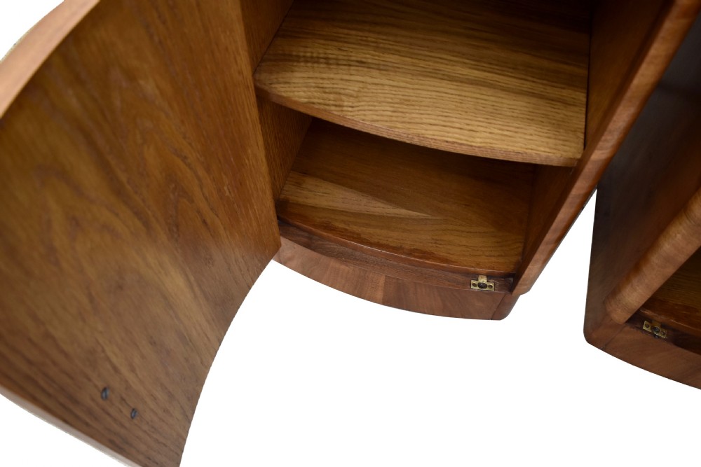 Art Deco Matching Pair of Walnut Bedside Cabinets, c1930 View VII