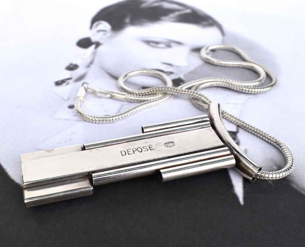 Art Deco Bakelite And Chrome Necklace, c1930 View V