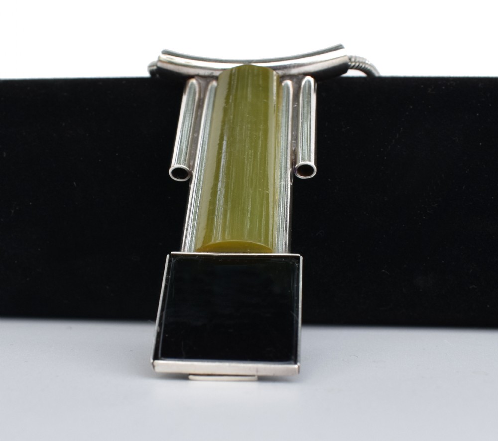Art Deco Bakelite And Chrome Necklace, c1930 View VI
