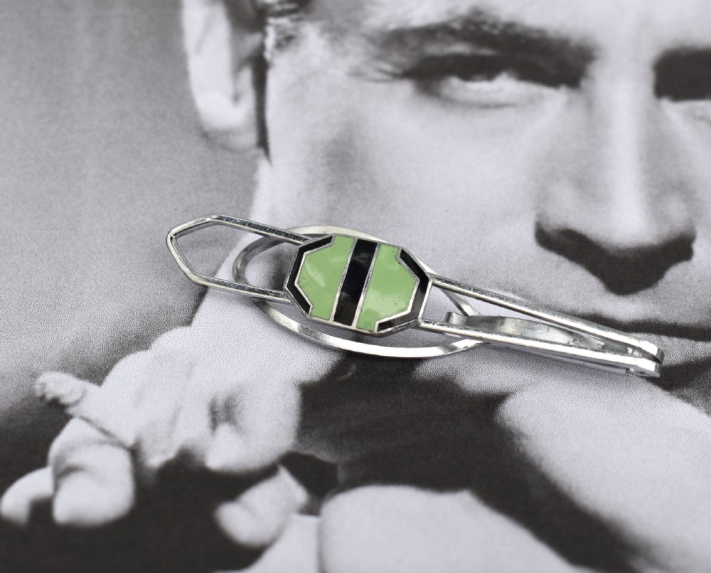 Art Deco Original Enamel Gentleman's Tie Pin, English, c1930 View II