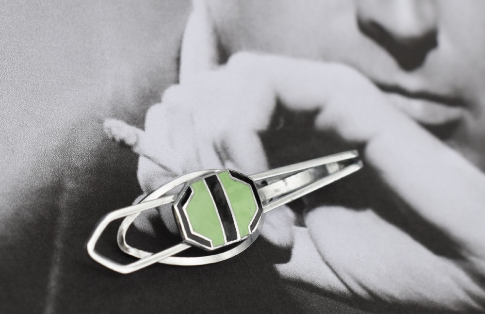 Art Deco Original Enamel Gentleman's Tie Pin, English, c1930 View V