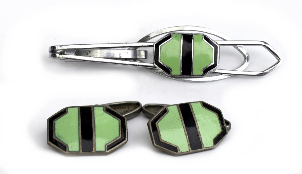 Art Deco Original Enamel Gentleman's Tie Pin, English, c1930 View XI