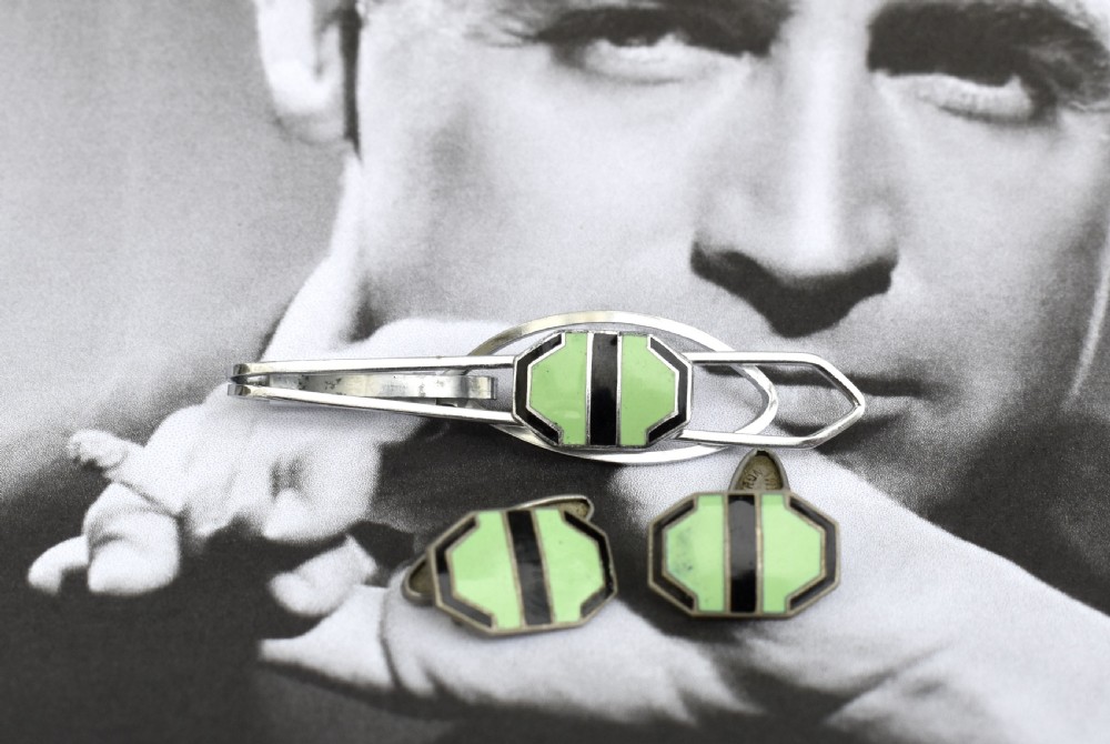 Art Deco Original Enamel Gentleman's Tie Pin, English, c1930 View XII