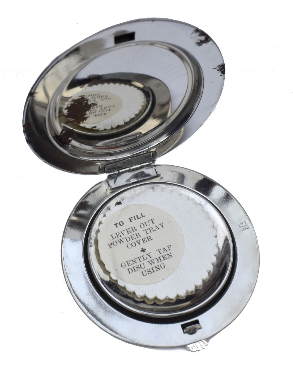 Art Deco Powder Compact CRINOLINE LADY By Gwenda , Unused, c1930 View VII