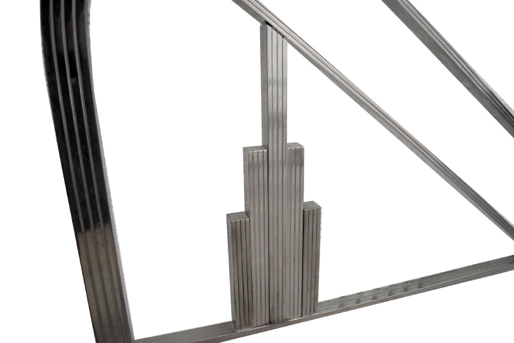 Art Deco Skyscraper Chrome Framed Double Bed, c1930 View V