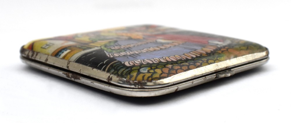 Art Deco Powder Compact CRINOLINE LADY By Gwenda , Unused, c1930 View III